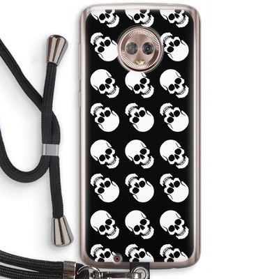 Musketon Skulls: Motorola Moto G6 Transparant Hoesje met koord