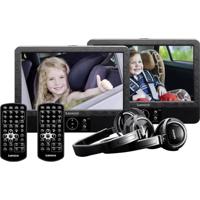 Lenco DVP-939 - 2 x 9 Zoll tragbarer DVD-Spieler DVD-speler Zwart