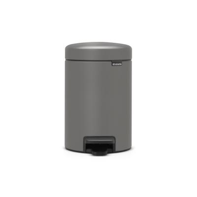 Brabantia NewIcon Pedaalemmer - 3 liter - kunststof binnenemmer - mineral concrete grey 126260