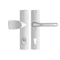 Veiligheidsbeslag Premium Wing-knop+kruk Flow PC92 anti-kerntrek/omkeerbaar/242x52x13/alu. gesl. F1/SKG3