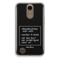 Mijn Motto's: LG K10 (2017) Transparant Hoesje