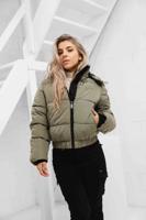 Malelions Signature Puffer Winterjas Dames Donkergroen - Maat M - Kleur: Donkergroen | Soccerfanshop