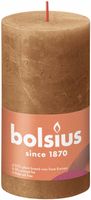 Bolsius shine rustiekkaars 130/68 spice brown - thumbnail