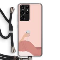 Wine: Samsung Galaxy S21 Ultra Transparant Hoesje met koord