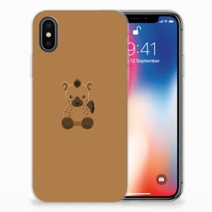 Apple iPhone X | Xs Telefoonhoesje met Naam Baby Hyena