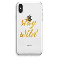 Stay wild: iPhone XS Max Transparant Hoesje