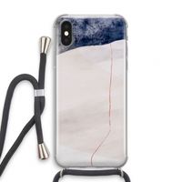 Stone White: iPhone X Transparant Hoesje met koord