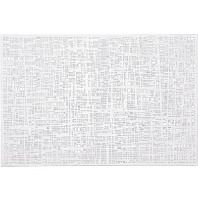 Zeller Design Placemats - Glanzend Wit - Rechthoekig - 30 x 45 cm - Kunststof
