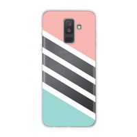 Strepen pastel: Samsung Galaxy A6 Plus (2018) Transparant Hoesje Strepen pastel: Samsung Galaxy A6 Plus (2018) Transparant Hoesje