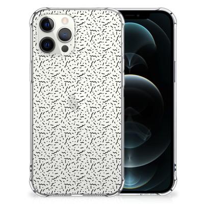 iPhone 12 Pro Max Doorzichtige Silicone Hoesje Stripes Dots iPhone 12 Pro Max Doorzichtige Silicone Hoesje Stripes Dots
