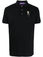 Ralph Lauren Purple Label polo en coton à motif Polo Bear - Noir - thumbnail