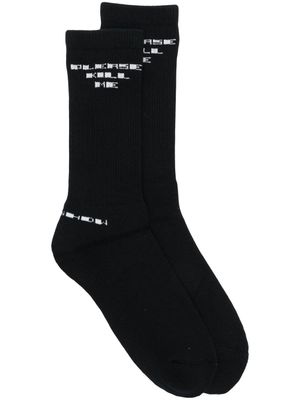 Rick Owens DRKSHDW chaussettes à logo en intarsia - Noir
