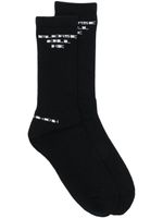 Rick Owens DRKSHDW chaussettes à logo en intarsia - Noir Rick Owens DRKSHDW chaussettes à logo en intarsia - Noir