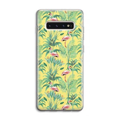 Flamingo party: Samsung Galaxy S10 4G Transparant Hoesje