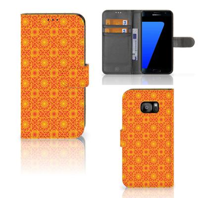 Samsung Galaxy S7 Edge | Telefoon Hoesje | Batik Oranje