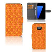 Samsung Galaxy S7 Edge | Telefoon Hoesje | Batik Oranje