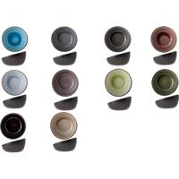 Cosy & Trendy tapas / snack schaaltjes Streetfood - 10x stuks - aardewerk - multi kleuren - 12 x 8 c