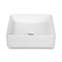 Waskom Blue Label Funen | 37x13x42 cm | Keramiek | Vrijstaand | Vierkant | Wit mat
