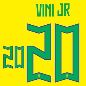 Vini Jr 20 (Officiële Brazilië Bedrukking 2022-2023)