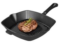 GRILLMEISTER Gietijzeren grill- of braadpan 25 cm (Vierkant)