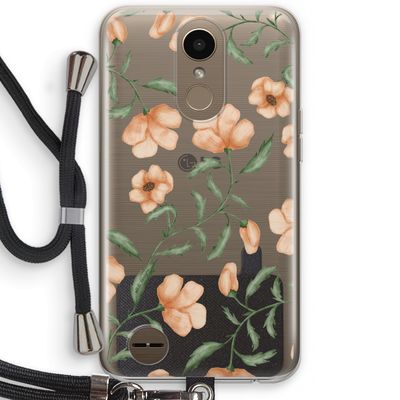 Peachy flowers: LG K10 (2017) Transparant Hoesje met koord