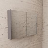 Spiegelkast BWS Riga 100 cm, 2 Deuren Leigrijs