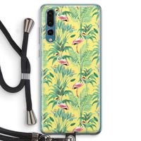 Flamingo party: Huawei P20 Pro Transparant Hoesje met koord