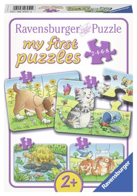 Ravensburger puzzel 4in1 schattige huisdieren 2-4-6-8 stukjes