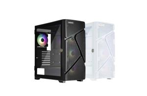Enermax MarbleShell MS21 Midi-tower Gaming-behuizing Wit Zijvenster, Stoffilter