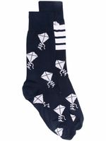 Thom Browne chaussettes Kite-Icon - Bleu - thumbnail