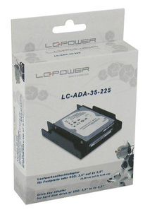 LC-Power LC-ADA-35-225 drive bay panel 2,5/3,5" Bezelplaat Zwart