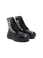 Versace Kids bottines La Greca - Noir - thumbnail