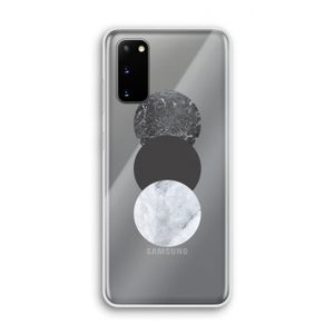 Marmeren cirkels: Samsung Galaxy S20 Transparant Hoesje