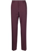 Moschino pantalon en laine vierge à coupe fuselée - Violet