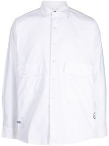 izzue chemise en coton à patch logo - Blanc