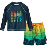 Playshoes tweedelige zwemsuit lange mouw Surf Navy-146-152