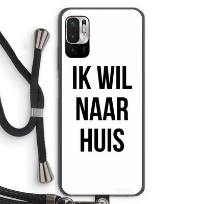 Ik wil naar huis: Xiaomi Redmi Note 10 5G Transparant Hoesje met koord