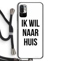 Ik wil naar huis: Xiaomi Redmi Note 10 5G Transparant Hoesje met koord