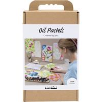 Creativ Company Hobbyset oliepastel, bloemen, diverse kleuren, 1 doos