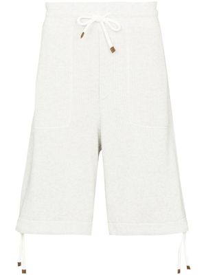 Brunello Cucinelli short de sport à lien de resserrage - Gris