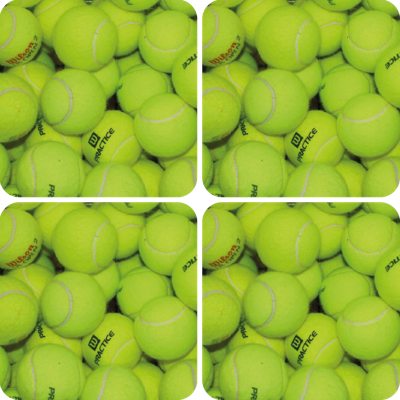Moderne onderzetters Tennisballen