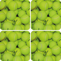 Moderne onderzetters Tennisballen Moderne onderzetters Tennisballen