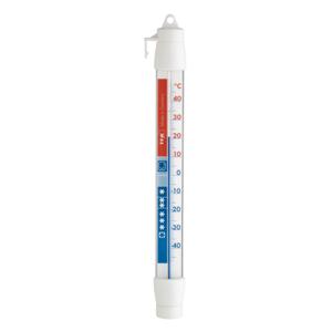 Koelkast en vriezerthermometer - wit - kunststof - analoog