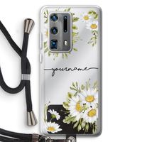 Daisies: Huawei P40 Pro Plus Transparant Hoesje met koord