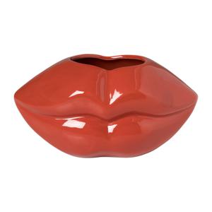 Vaas lippen - rood - 11x25x12 cm