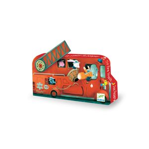 Puzzel De brandweerwagen 16 items DJECO multi-gekleurd