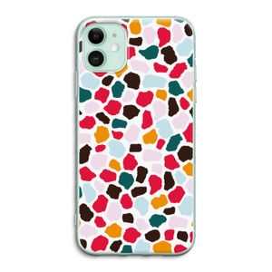 Colored Giraffe: iPhone 11 Transparant Hoesje
