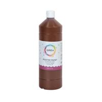 Plakkaatverf qrea donkerbruin 1000ml