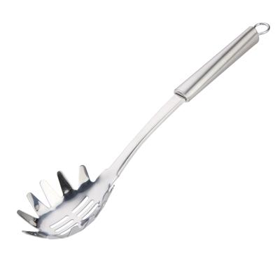 Alpina Keukengerei opscheplepel spaghetti - zilver - rvs - 34 x 7 cm - pasta
