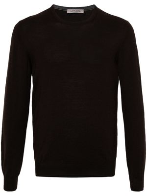 Fileria pull en laine vierge à col rond - Marron